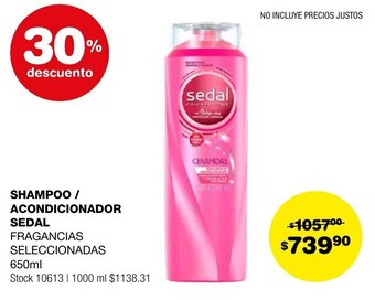 Atomo Conviene SHAMPOO / ACONDICIONADOR SEDAL 650ml oferta