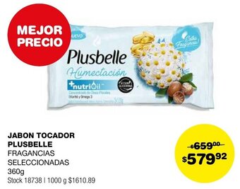Atomo Conviene JABON TOCADOR PLUSBELLE FRAGANCIAS SELECCIONADAS 360g oferta