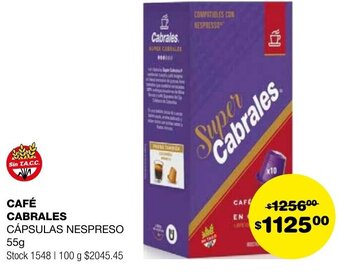 Atomo Conviene CAFÉ CABRALES CÁPSULAS NESPRESO 55g oferta