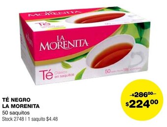 Atomo Conviene TÉ NEGRO LA MORENITA 50 saquitos oferta