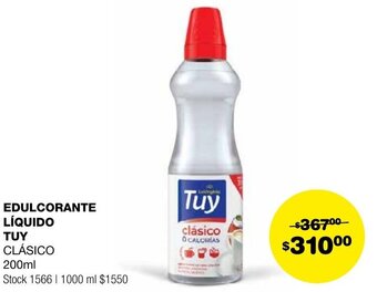 Atomo Conviene EDULCORANTE LÍQUIDO TUY CLÁSICO 200ml oferta