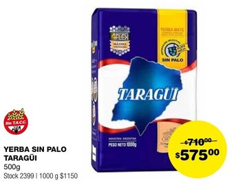 Atomo Conviene YERBA SIN PALO TARAGÜI 500g oferta