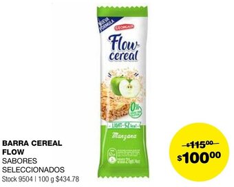 Atomo Conviene BARRA CEREAL FLOW SABORES SELECCIONADOS oferta