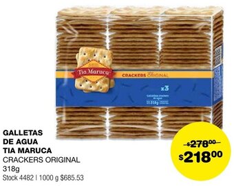 Atomo Conviene GALLETAS DE AGUA TIA MARUCA CRACKERS ORIGINAL 318g oferta
