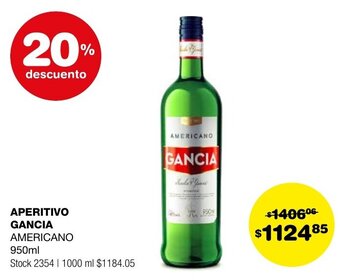 Atomo Conviene APERITIVO GANCIA AMERICANO 950ml oferta