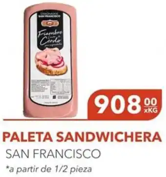 El Milagro Mayorista PALETA SANDWICHERA SAN FRANCISCO *a partir de 1/2 pieza oferta