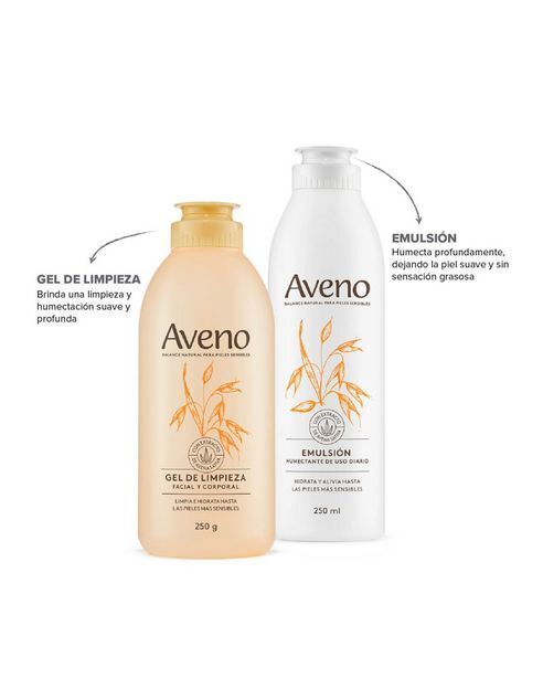 Punto de Salud Kit cuidado facial y corporal aveno limpieza +emulsión 250ml oferta