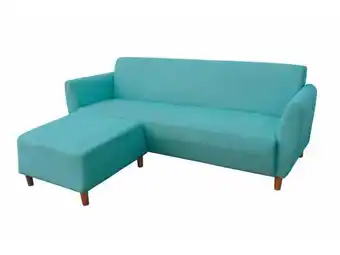 DRicco Sofa frontera rinconero aereo + puff color gris oferta
