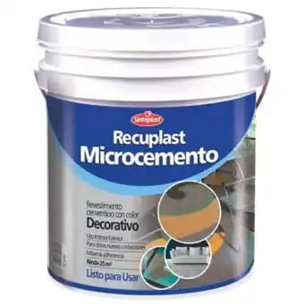 Pinturerías Rex Base fina para microcemento gris recuplast 25 kg oferta