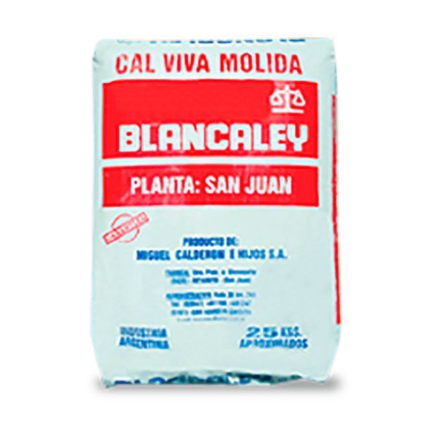 Merlino Cal viva blancaley 25kg oferta