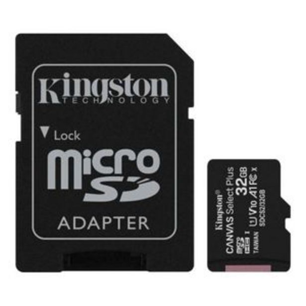Frávega Memoria sdhc micro 32 gb kingston - canvas select plus cadapt (sdcs232gb) oferta