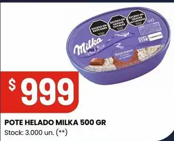 Changomas Pote de helado milka 500g oferta