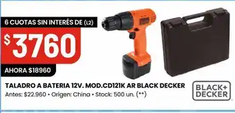 Changomas Taladro a batería black & decker oferta