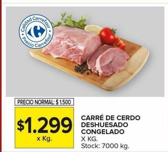 Carrefour Maxi Carré de cerdo deshuesado congelado x kg oferta