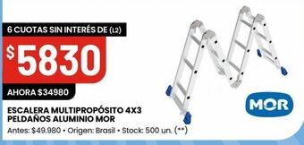 Changomas Escalera multipropósito 4x3 peldaños aluminio mor oferta