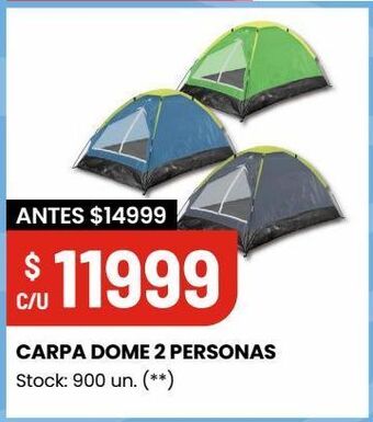 Changomas Carpa dome 2 personas oferta