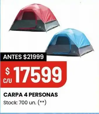 Changomas Carpa 4 personas oferta