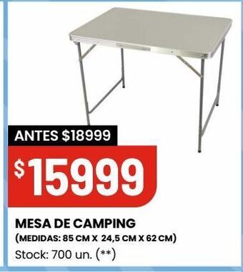 Changomas Mesa de camping oferta