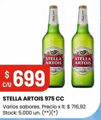 Changomas Cerveza stella artois 975cc oferta