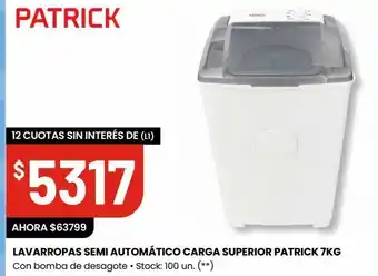 Changomas Lavarropas patrick 7kg oferta