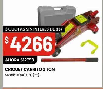 Changomas Criquet carrito 2 ton oferta