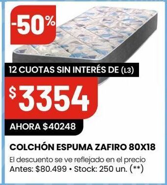 Changomas Colchón espuma zafiro 80x18 oferta
