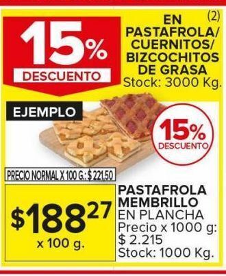 Carrefour Maxi Pasta frola de mebrillo en plancha x 100g oferta