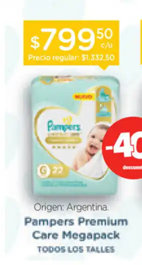 Farmacity Pampers Premium Care Megapack Todos Los Talles oferta