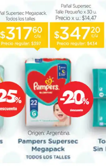 Farmacity Pampers Supersec Megapack Todos Los Talles oferta
