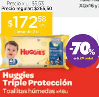 Farmacity Huggies Triple Protección Toallitas húmedas x 48u oferta