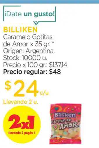 Farmacity Billiken Caramelo Gotitas de Amor x 35gr oferta