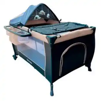 Frávega Practicuna plegable mega baby premium con cambiador y tul beige oferta