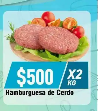 Supermercados Zeta Hamburguesa De Cerdo x 2 kg oferta