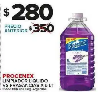 Carrefour Maxi Procenex Limpiador Liquido Vs Fragancias x 5Lt oferta