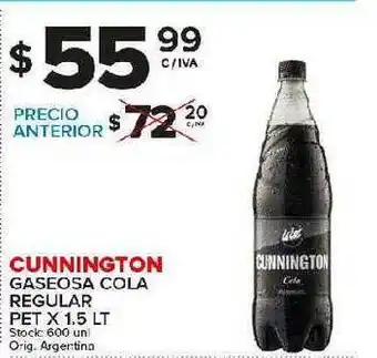 Carrefour Maxi Cunnington Gaseosa Cola Regular Pet x 1.5 Lt oferta