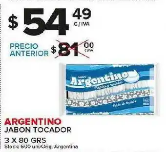 Carrefour Maxi Argentino Jabon Tocador 3 x 80 grs oferta
