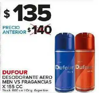 Carrefour Maxi Dufour Desodorante Aero Men Vs Fragancias x 155 cc oferta