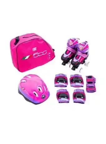 El Mundo del Juguete Patines extensibles 4 ruedas con proteccion fiat 500 fucsia s oferta