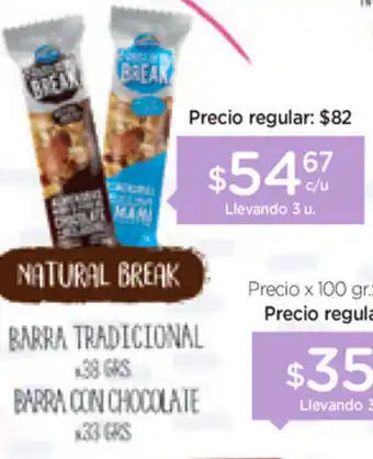 Farmacity Natural Break Barra Tradicional x 38grs oferta
