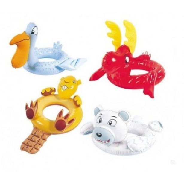 Jugueteria Pluto's Salvavida inflable animalitos 64cm x56cm.. oferta