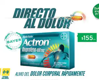 Farmacity Directo Al Dolor Actron Ibuprofeno 400 mg oferta