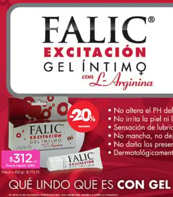 Farmacity Falic Excitación Gel Intimo oferta