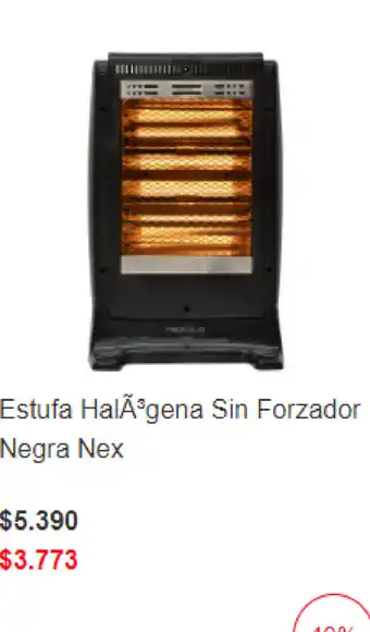 Easy Estufa Sin Forzador Negra Nex oferta