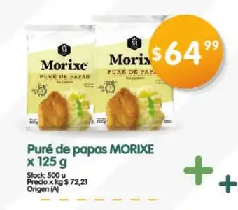 Supermercados Buenos Días Morixe Puré de papas x125g oferta