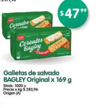 Supermercados Buenos Días Bagley Original Galletas de salvado x 169g oferta