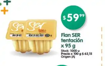Supermercados Buenos Días Ser Flan tentación x 95g oferta