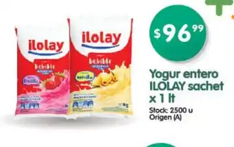 Supermercados Buenos Días Ilolay Yogur entero sachet x 1lt oferta