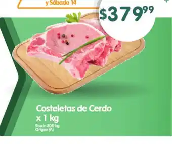 Supermercados Buenos Días Costeleteas de Cerdo x 1kg oferta