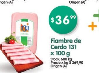 Supermercados Buenos Días Fiambre de Cerdo 131 x 100g oferta