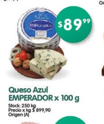 Supermercados Buenos Días Emperador Queso Azul x 100g oferta